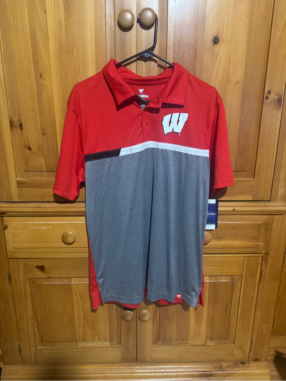 University of Wisconsin Red & Gray Men's Polo Shirt Fanatics